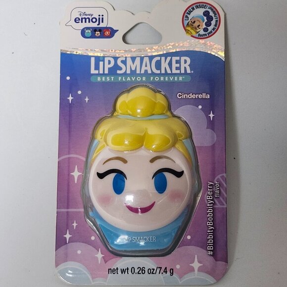 DISNEY EMOJI Lip Smacker Cinderella Lip Balm BNIP BibbityBobbityBerry Flavo - Picture 1 of 2